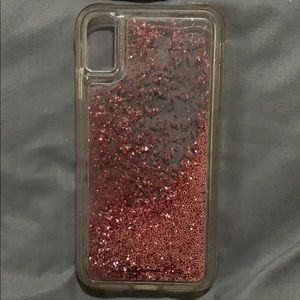 iPhone 10X Max Moving glitter phone case